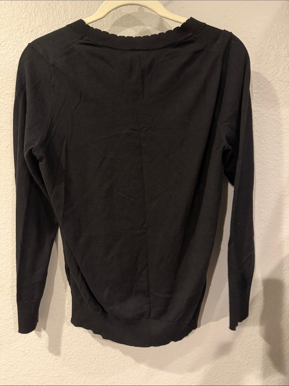 Banana Republic Black Sweater with White "Lover" Script - Picture 5 of 6